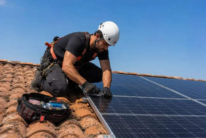 Maintenance et monitoring de panneaux solaires à Soullans